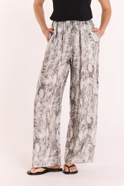 Elisha Pant - Black Snakeskin