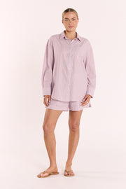 Emily Shirt - Lavender Stripe