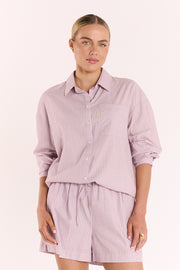 Emily Shirt - Lavender Stripe