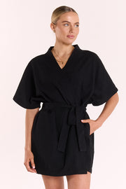 Pippa Wrap Dress - Black