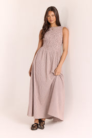 Lottie Dress - Chocolate Gingham