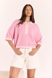 Hunter Top - Pink Stripe