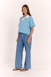 Finn Rugby Tee - Blue Stripe