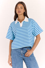 Finn Rugby Tee - Blue Stripe