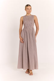 Lottie Dress - Chocolate Gingham