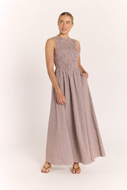 Lottie Dress - Chocolate Gingham