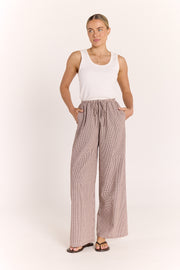 Lottie Pant - Chocolate Gingham
