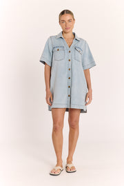 Arlo Shirt Dress - Summer Blue