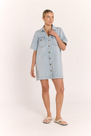 Arlo Shirt Dress - Summer Blue