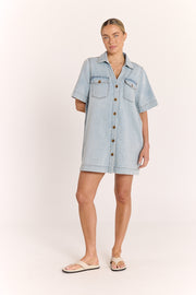 Arlo Shirt Dress - Summer Blue