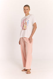 Summer Tote Graphic Tee - White