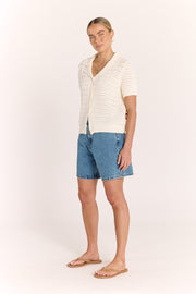 Sunny Crochet Shirt - Ivory