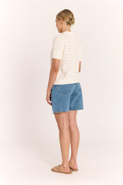 Sunny Crochet Shirt - Ivory