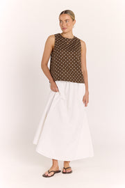 Matilda Top - Chocolate Spot