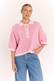 Hunter Top - Pink Stripe