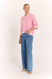 Hunter Top - Pink Stripe