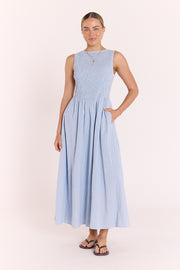 Lottie Dress - Blue Gingham