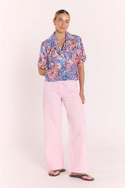 Marcie Shirt - Blue Floral