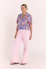 Marcie Shirt - Blue Floral