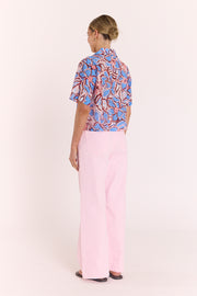 Marcie Shirt - Blue Floral