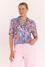 Marcie Shirt - Blue Floral