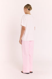 Coastal Embroidered Tee - White