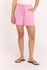 Lottie Short - Pink Gingham