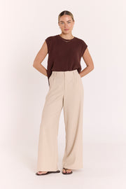 Jasper Knitted Tank - Chocolate