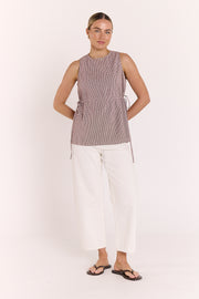 Lottie Top - Chocolate Gingham