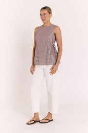 Lottie Top - Chocolate Gingham