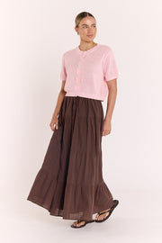 Elsie Crochet Top - Pink