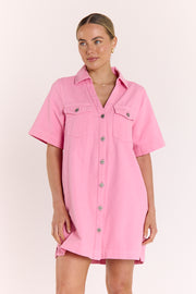 Arlo Shirt Dress - Pink