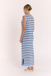 Jasper Knitted Dress - Blue Chocolate Stripe