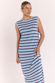 Jasper Knitted Dress - Blue Chocolate Stripe
