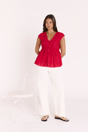 Daisy Top - Red
