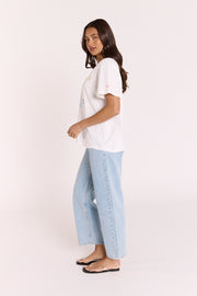 Coastal Embroidered Tee - White