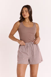 Lottie Short - Chocolate Gingham