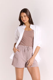 Lottie Short - Chocolate Gingham