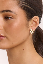 Olivia Heart Earrings - Gold