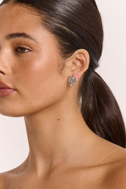 Olivia Heart Earrings - Silver