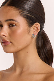 Olivia Heart Earrings - Silver