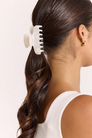 Kennedy Hair Clip - White Pearl