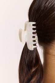 Kennedy Hair Clip - White Pearl