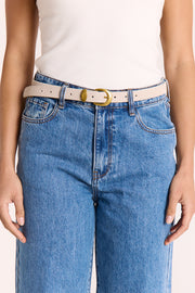 Emerson Belt - Cream Suede