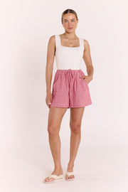 Lottie Short - Red Gingham
