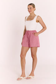 Lottie Short - Red Gingham