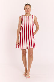 Nova Shift Dress - Red Stripe
