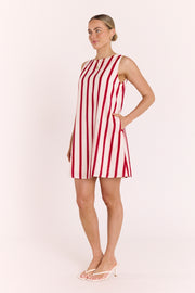 Nova Shift Dress - Red Stripe