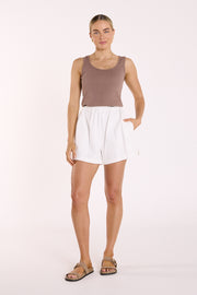 Arlo Denim Short - White
