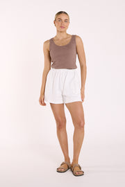 Arlo Denim Short - White